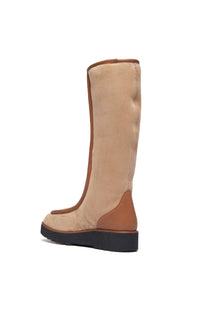 Camel / Bottines Tayna en peau lainée - Camel