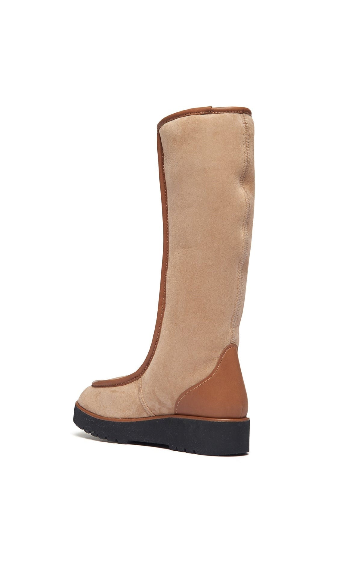Camel / Bottines Tayna en peau lainée - Camel