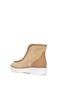 Camel / Bottines Tyga en peau lainée - Camel
