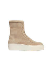 Beige / Bottines Emanuele 50 en cuir - Beige