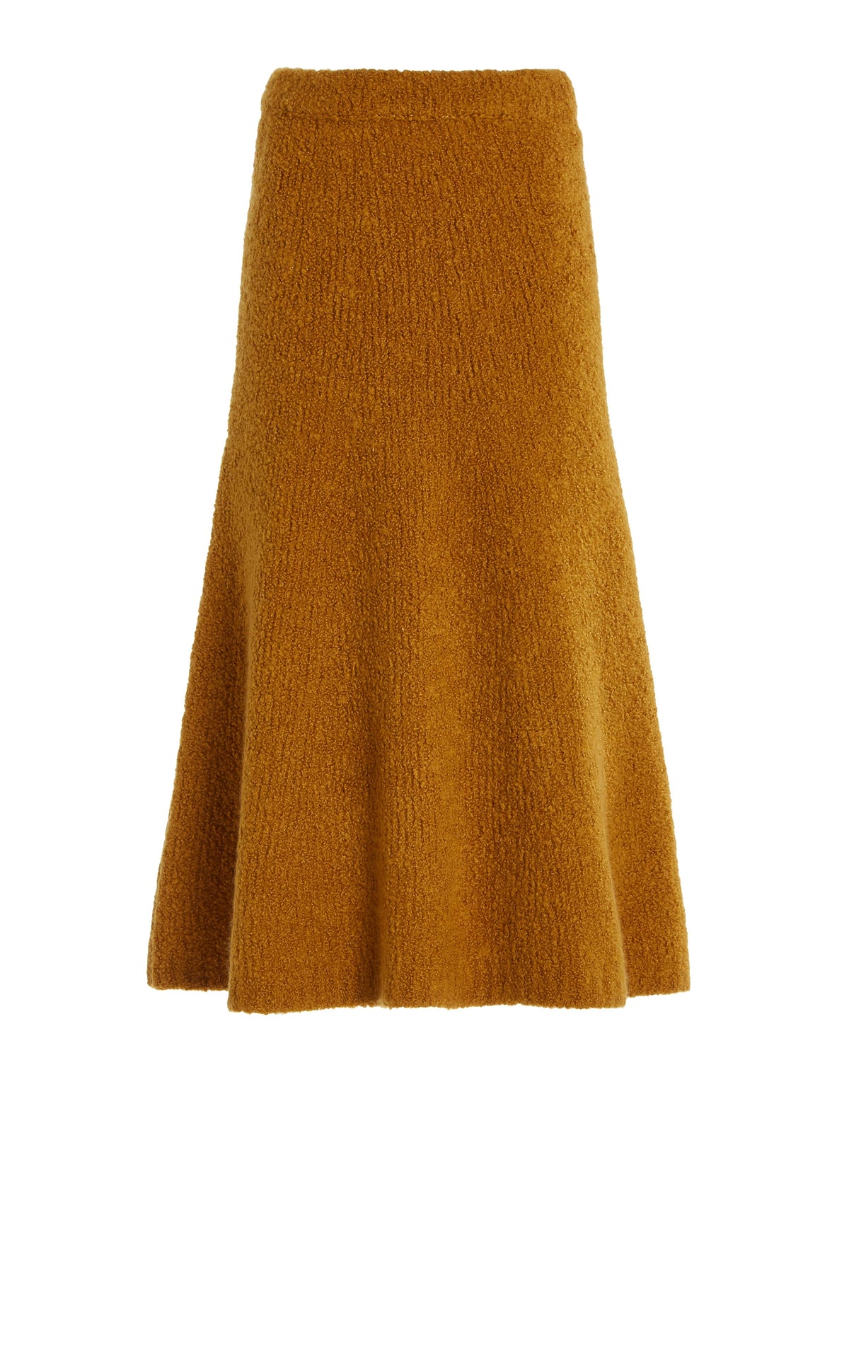 Pablo Boucle Skirt en saffron bouclette cachemire soie fil