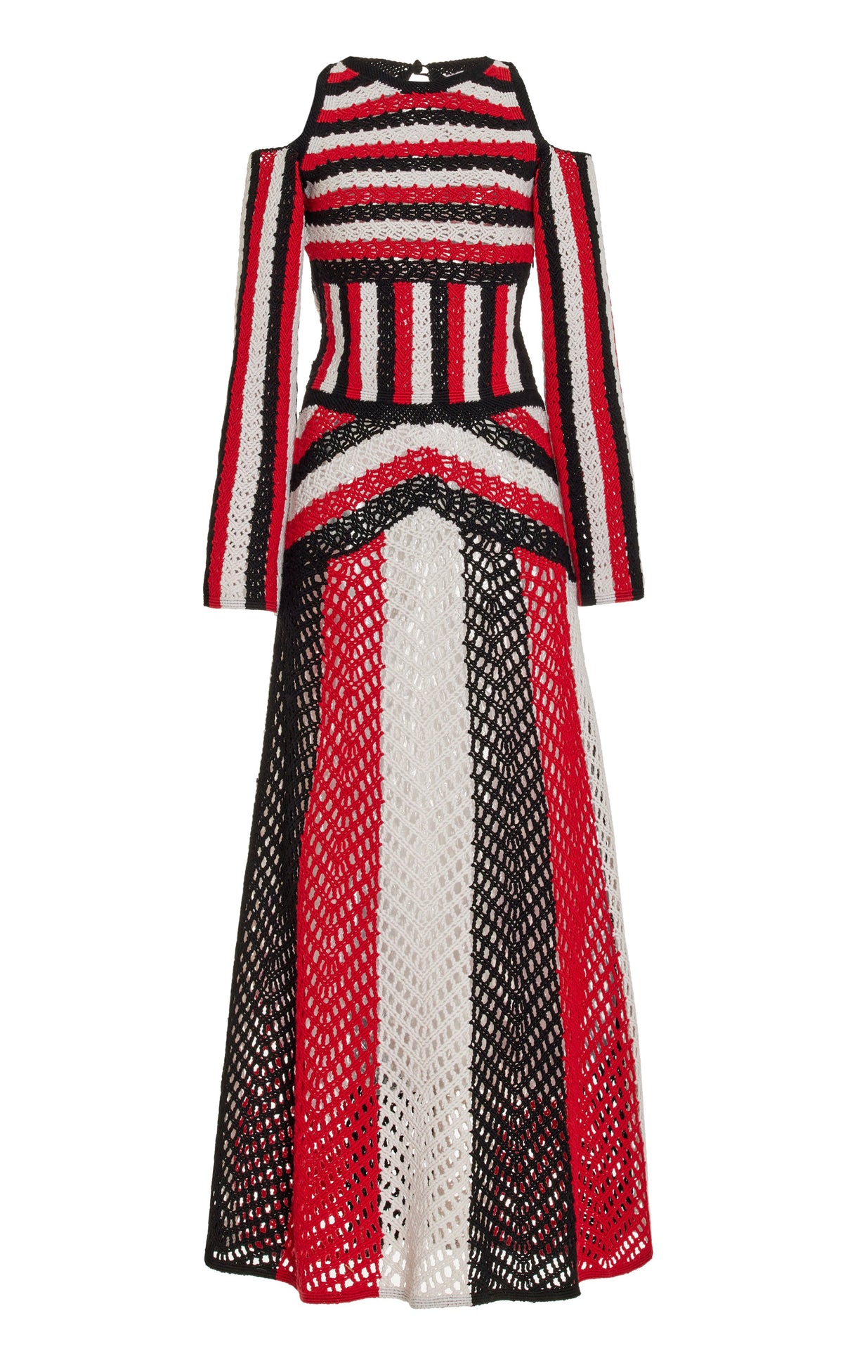 Carr Dress en rouge multicolore antilope mérinos fil