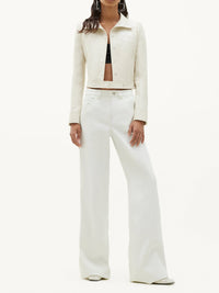 Blouson iconique en vinyle - Ecru