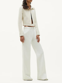 Blouson iconique en vinyle - Ecru