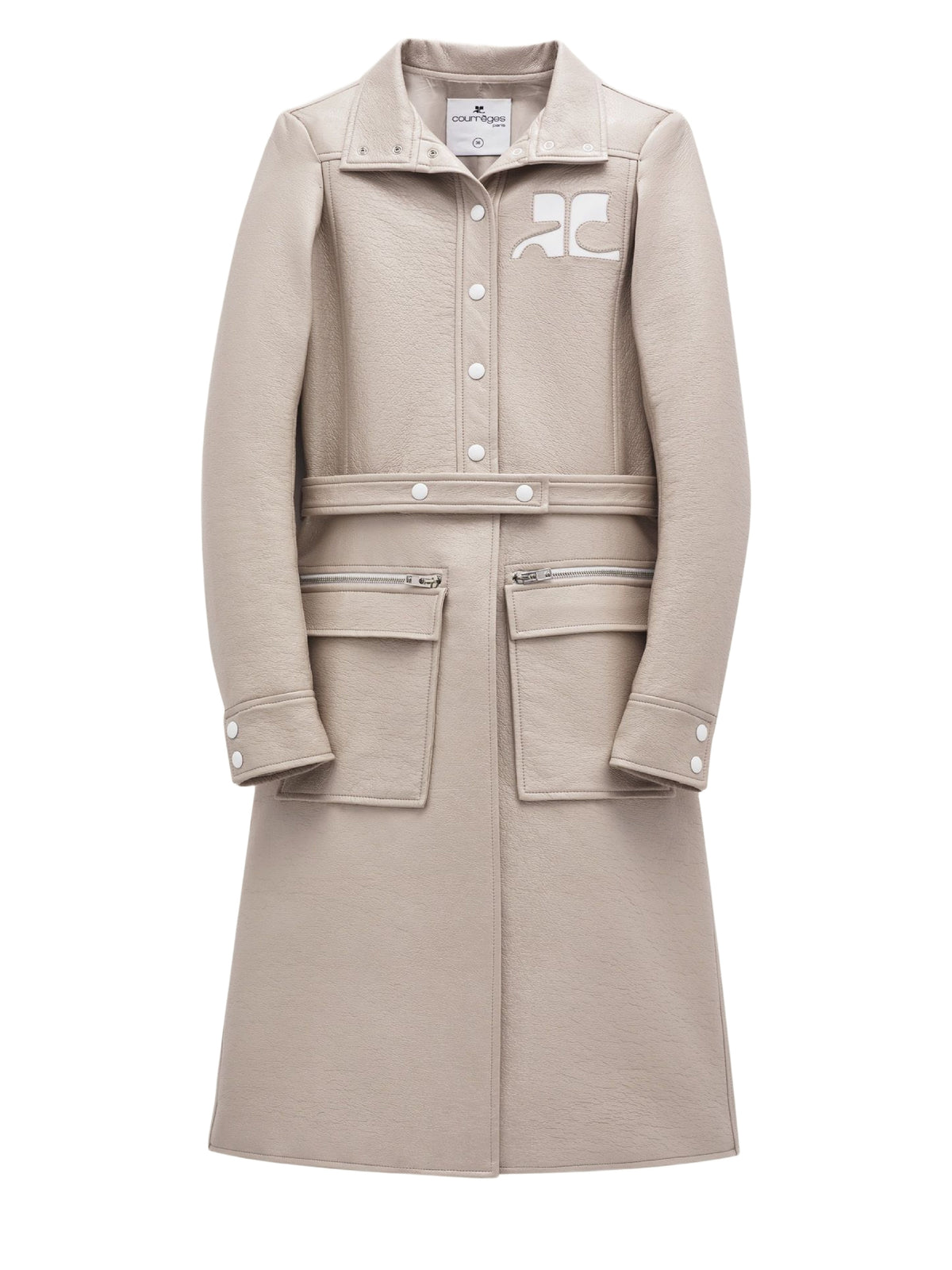 Manteau iconique en vinyle - Mastic Grey