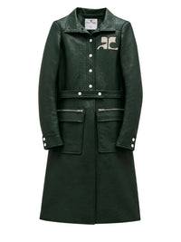 Manteau iconique en vinyle - Vert Fonce
