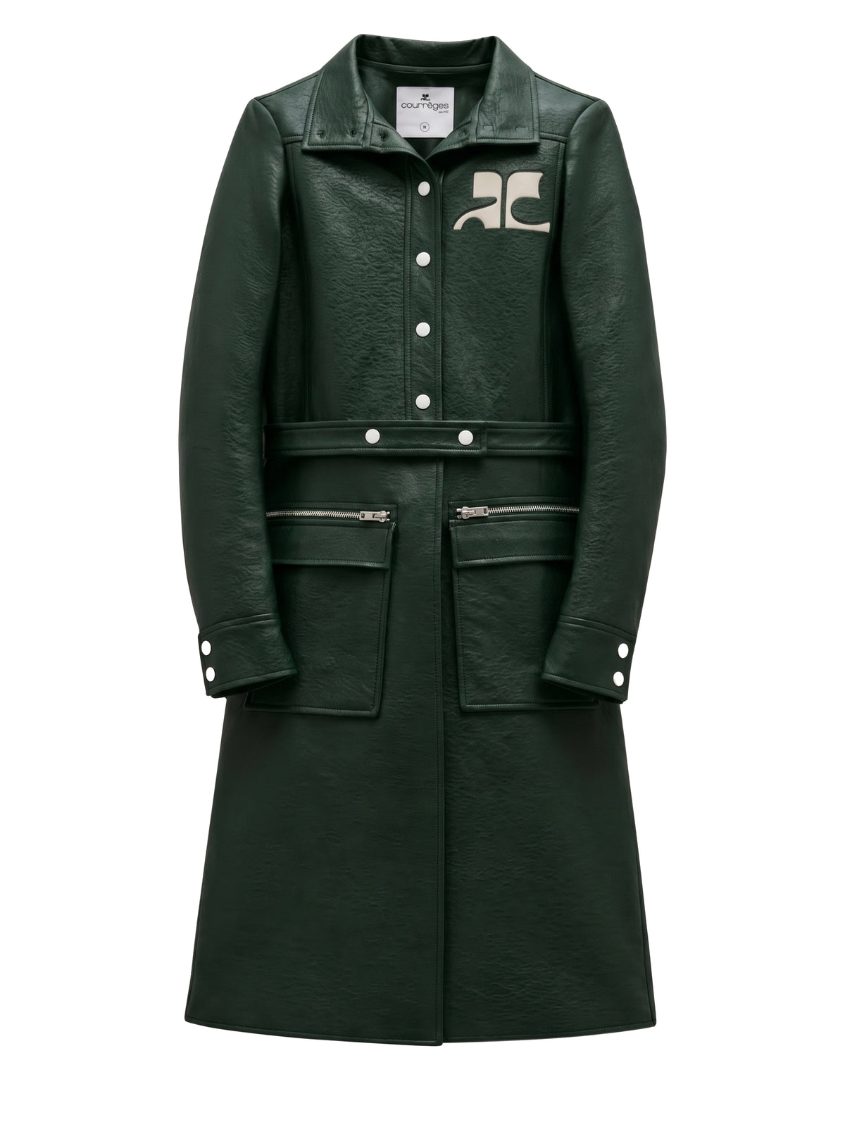 Manteau iconique en vinyle - Vert Fonce