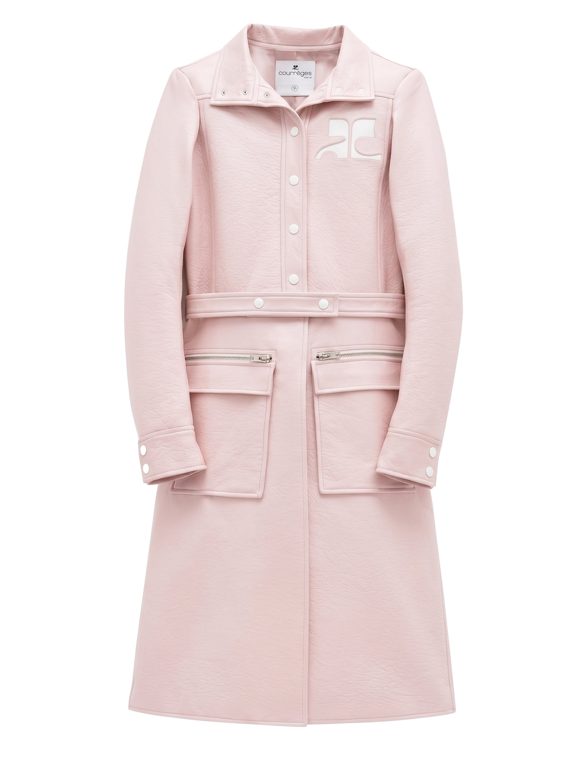 Manteau iconique en vinyle - Rose Pale