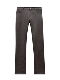 Pantalon 5 poches en vinyle - Chocolate