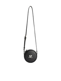 Sac rond AC logo en cuir - Black