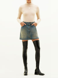 Pull col montant en maille - Sand
