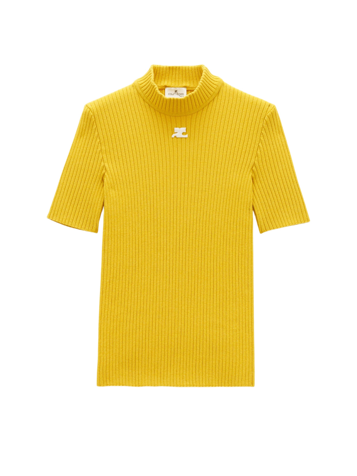 Pull manches courtes maille - Ocre
