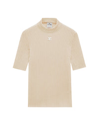 Pull manches courtes maille - Sand