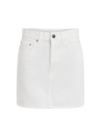 Denim Mini Skirt - White