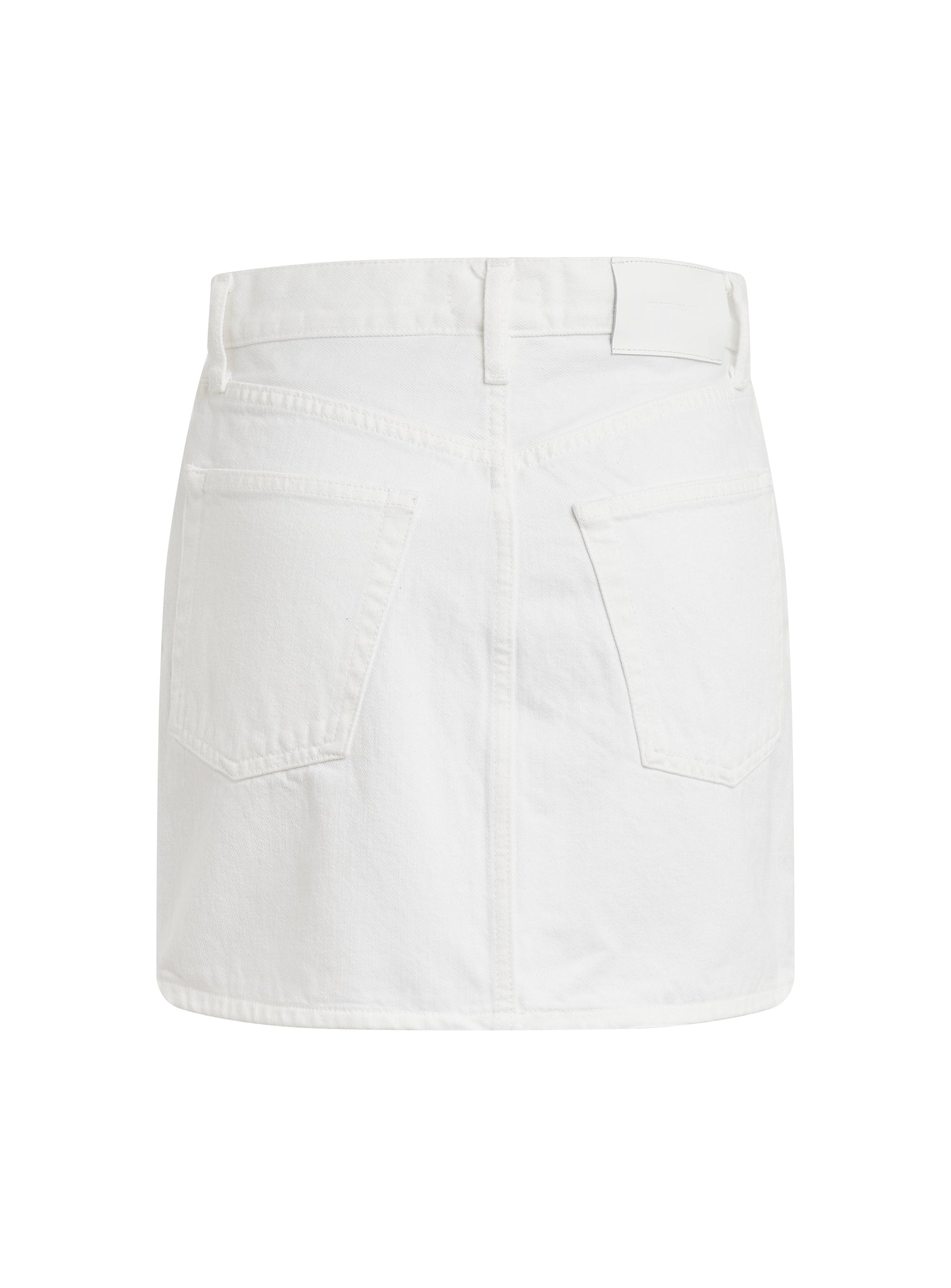 Denim Mini Skirt - White