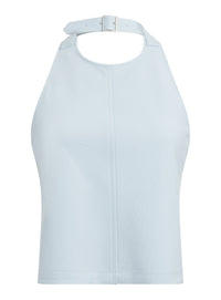 Backless Halter Top - Ice Blue