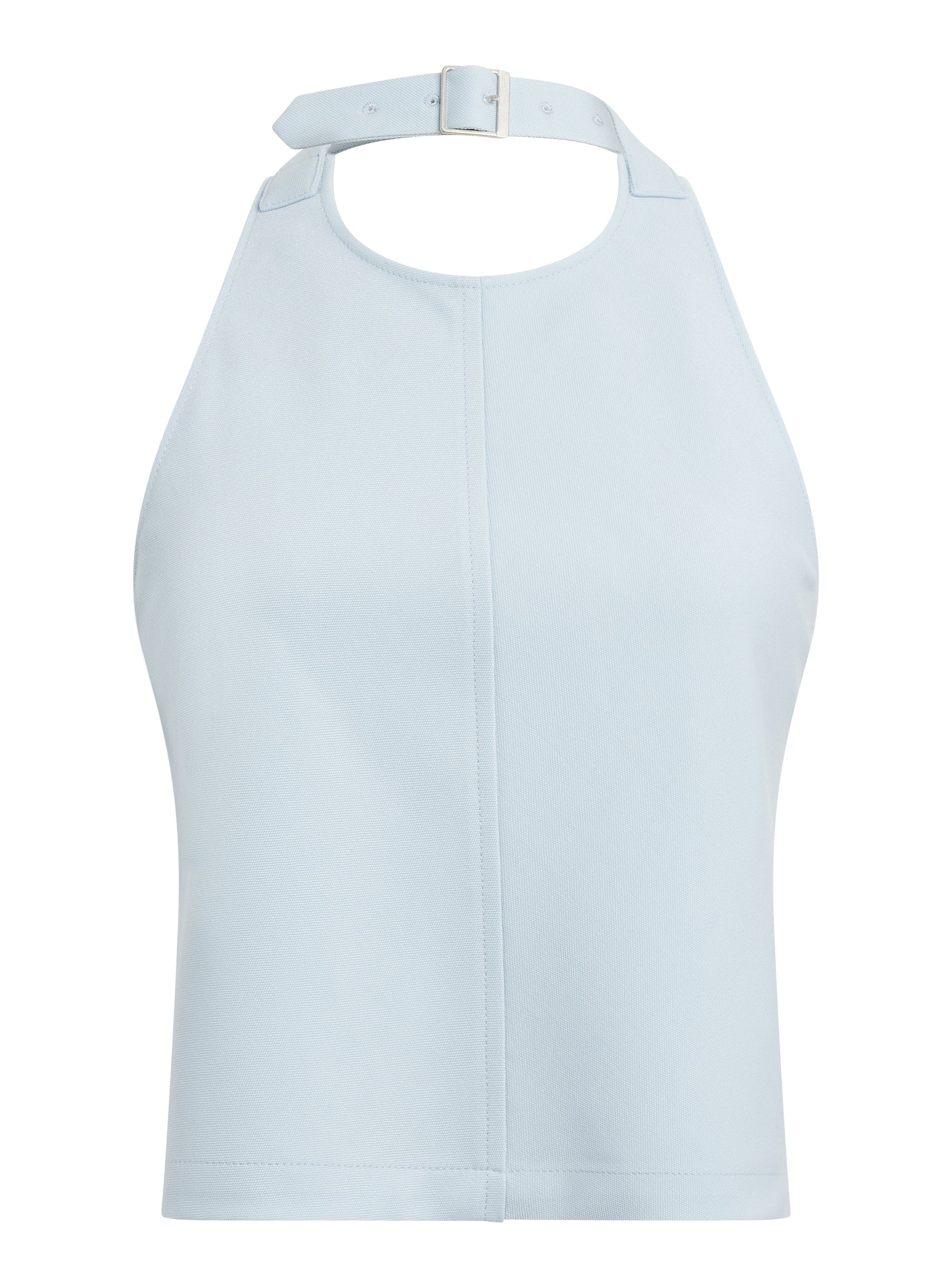 Backless Halter Top - Ice Blue