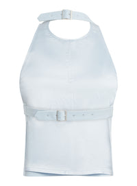 Top dos nu en laine - Ice Blue