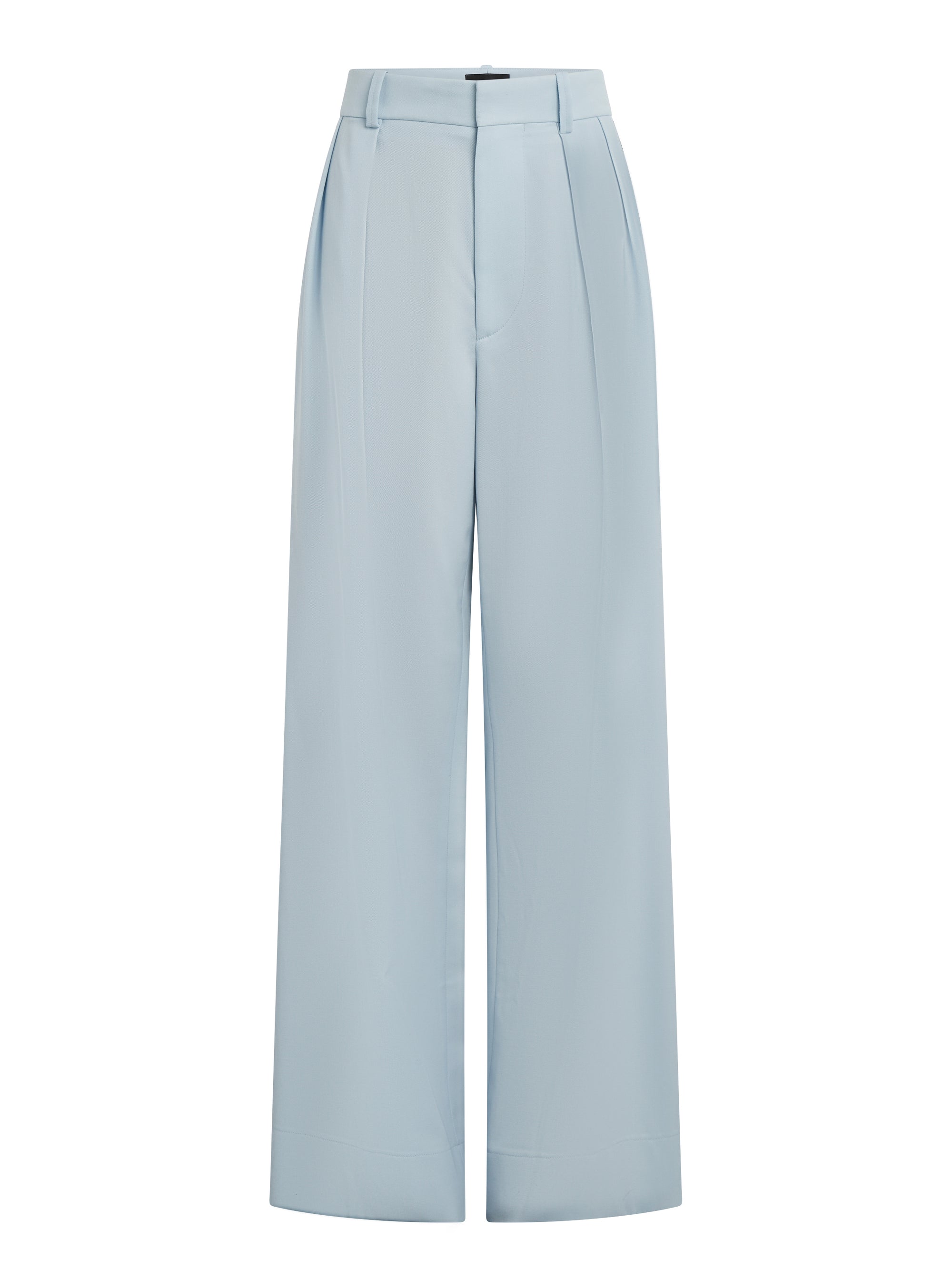Pantalon taille basse en laine - Ice Blue