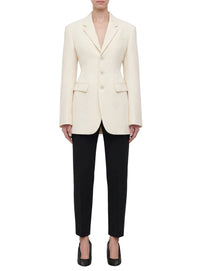 Blazer long en laine - Off White