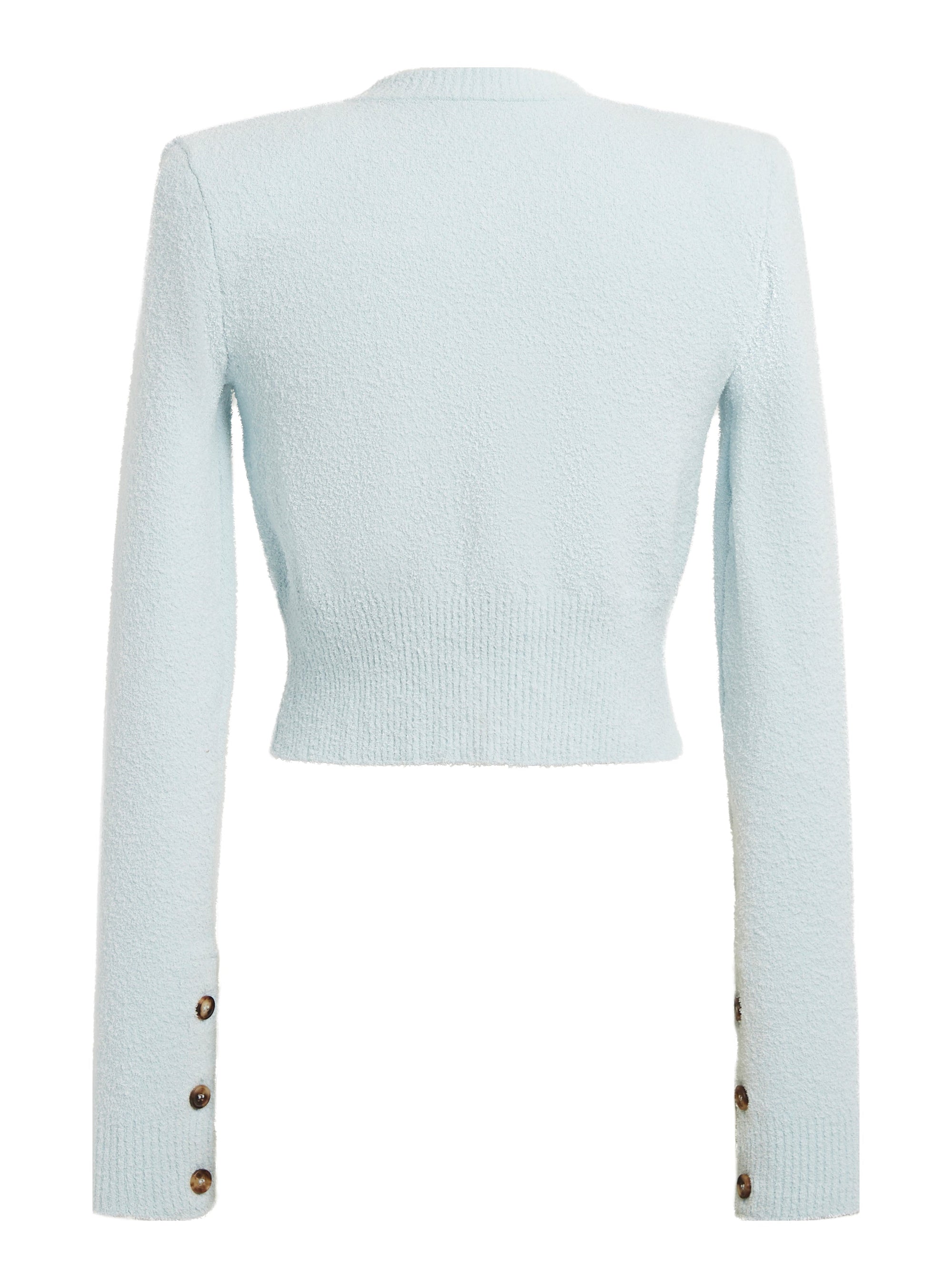 Knit Crop Cardigan - Ice Blue