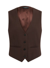 Veston 3 boutons en laine - Dark Brown