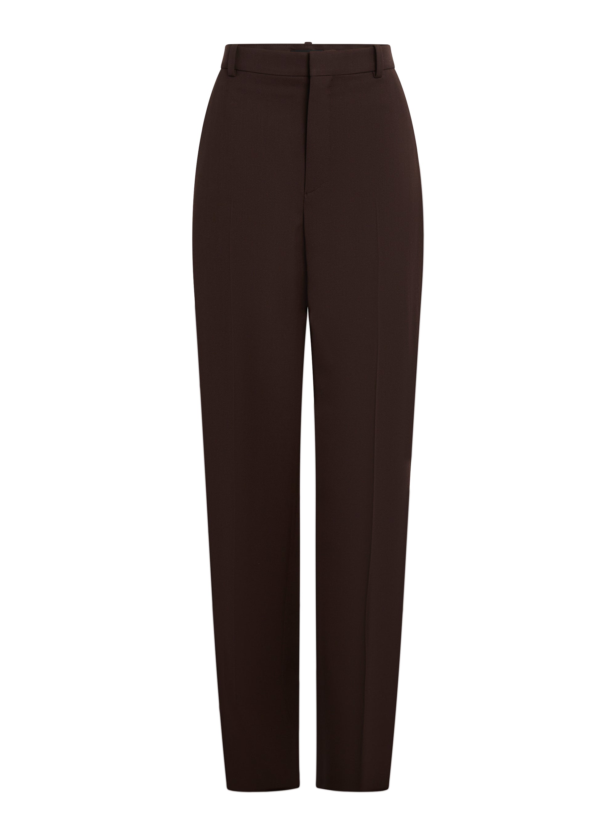 Pantalon droit en laine - Dark Brown