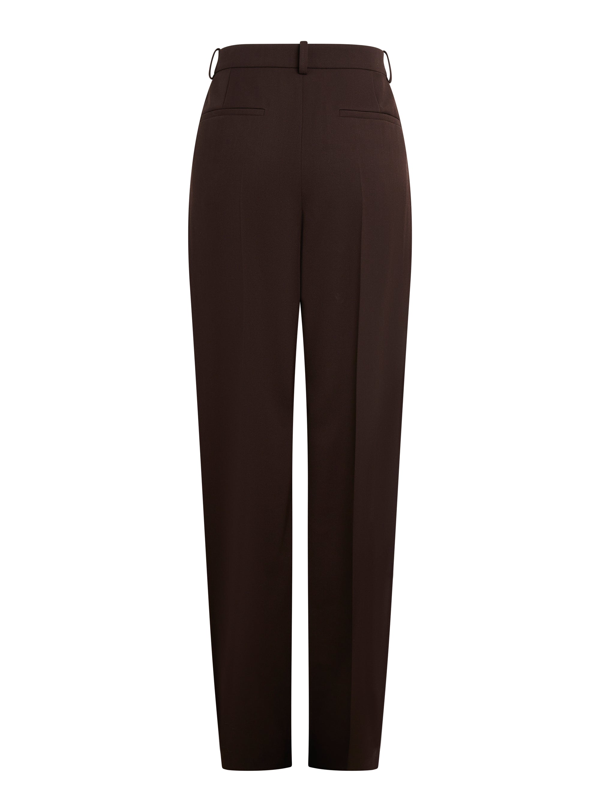 Pantalon droit en laine - Dark Brown