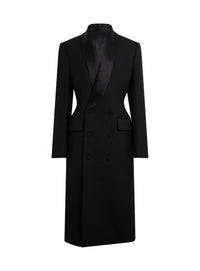 Robe blazer smoking en laine - Black