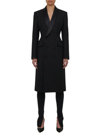 Robe blazer smoking en laine - Black