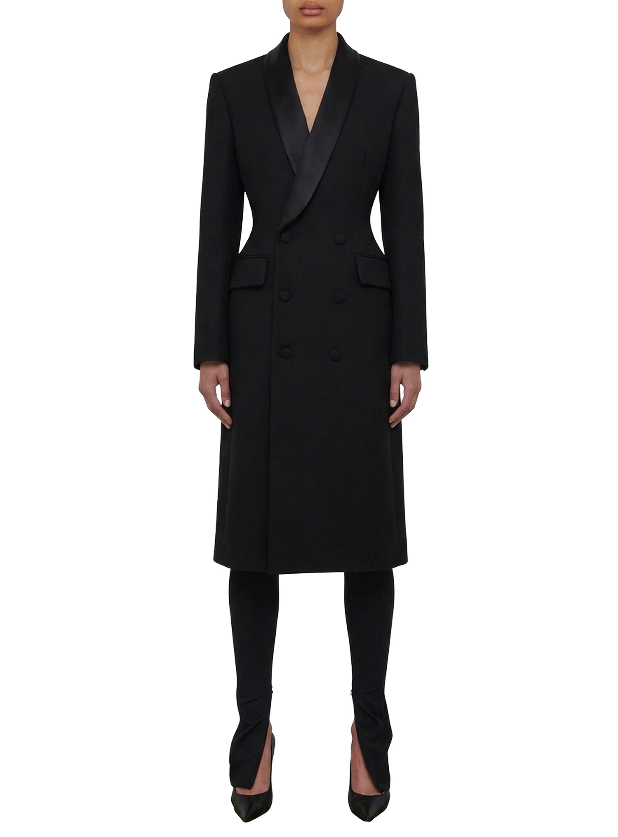 Tuxedo Blazer Dress - Black