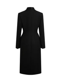 Robe blazer smoking en laine - Black