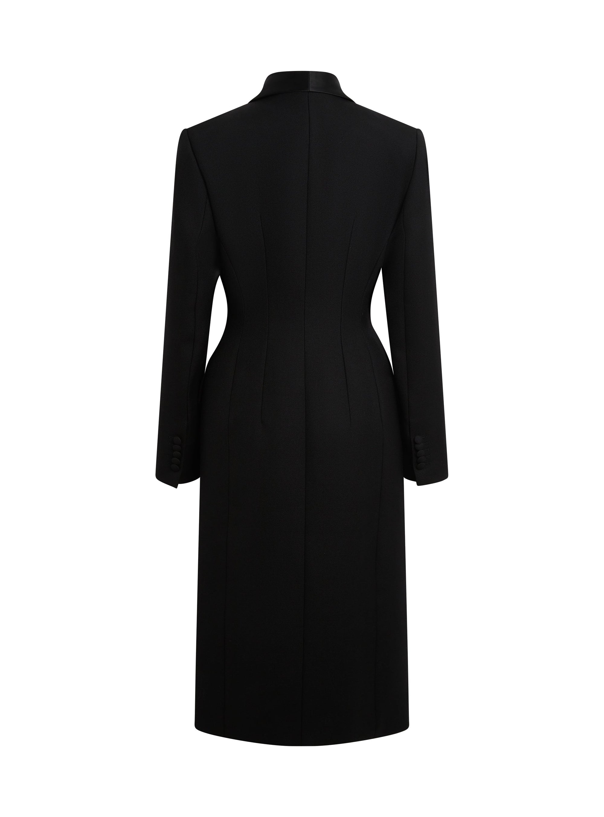 Tuxedo Blazer Dress - Black