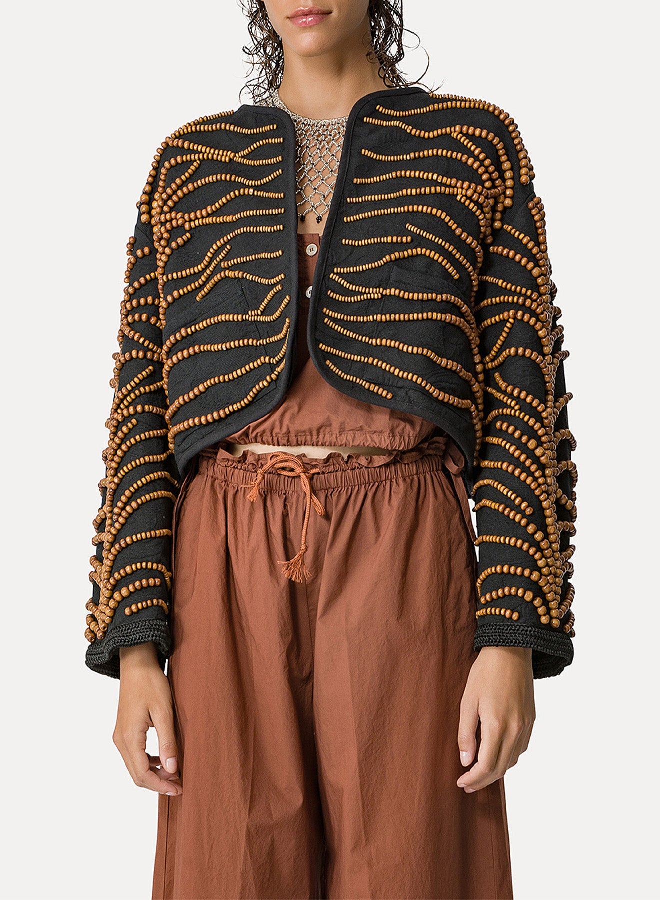 Veste brodée "Emotions" - Nero