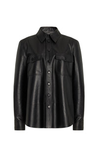 Black / Chemise John Austin en cuir - Black
