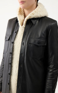 Black / Chemise John Austin en cuir - Black