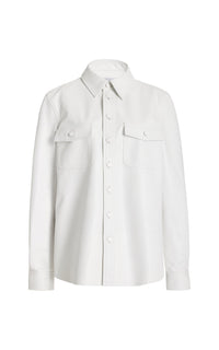 White / Chemise John Austin en cuir - White