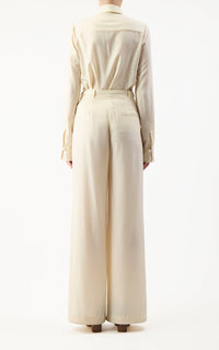 Cruz Shirt en ivoire lightweight cachemire
