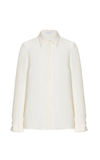 Cruz Shirt en ivoire lightweight cachemire