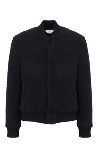 Brandon Bomber en noir eco cachemire bouclette