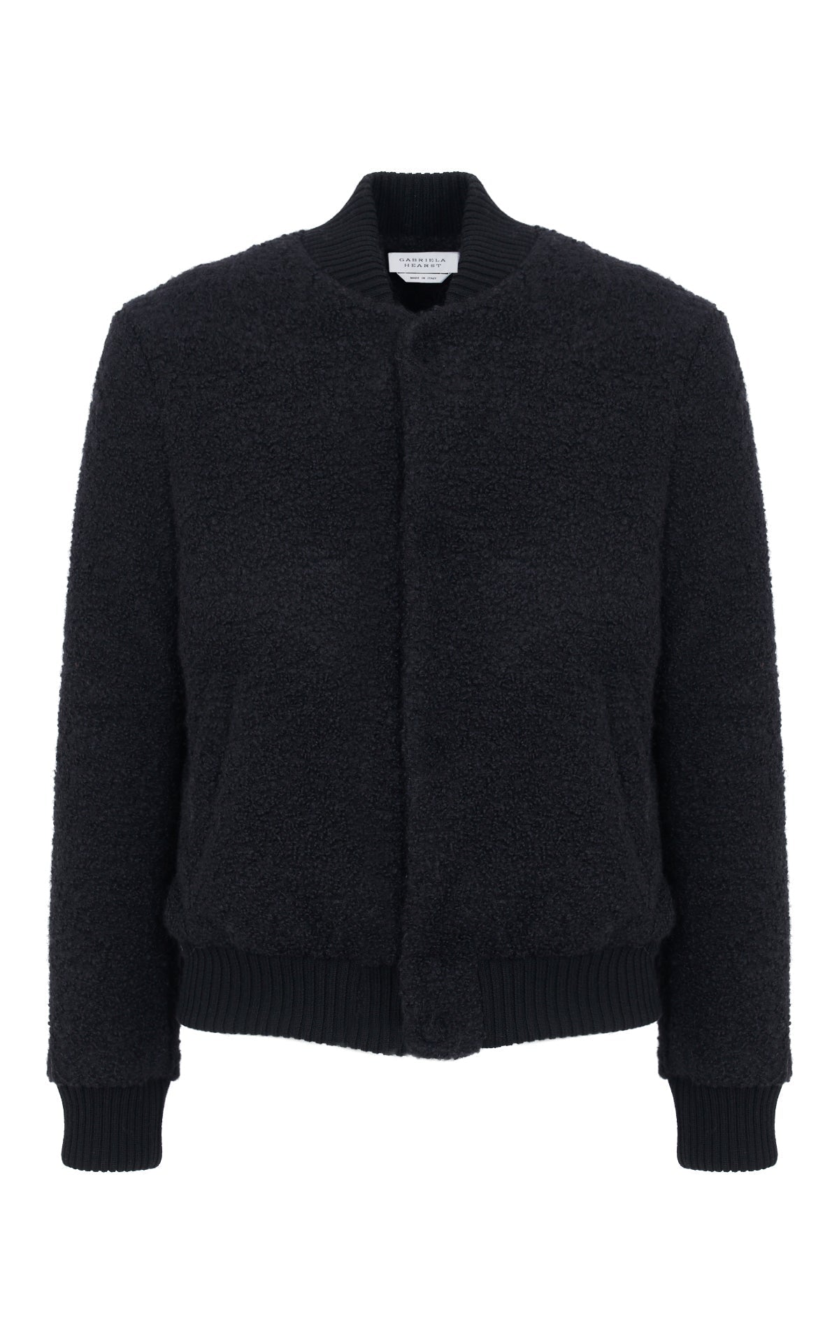 Brandon Bomber en noir eco cachemire bouclette