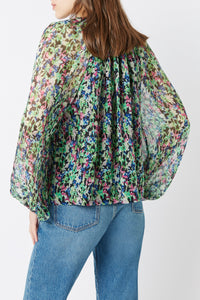 Blouse Twins Monaco en soie - Vert