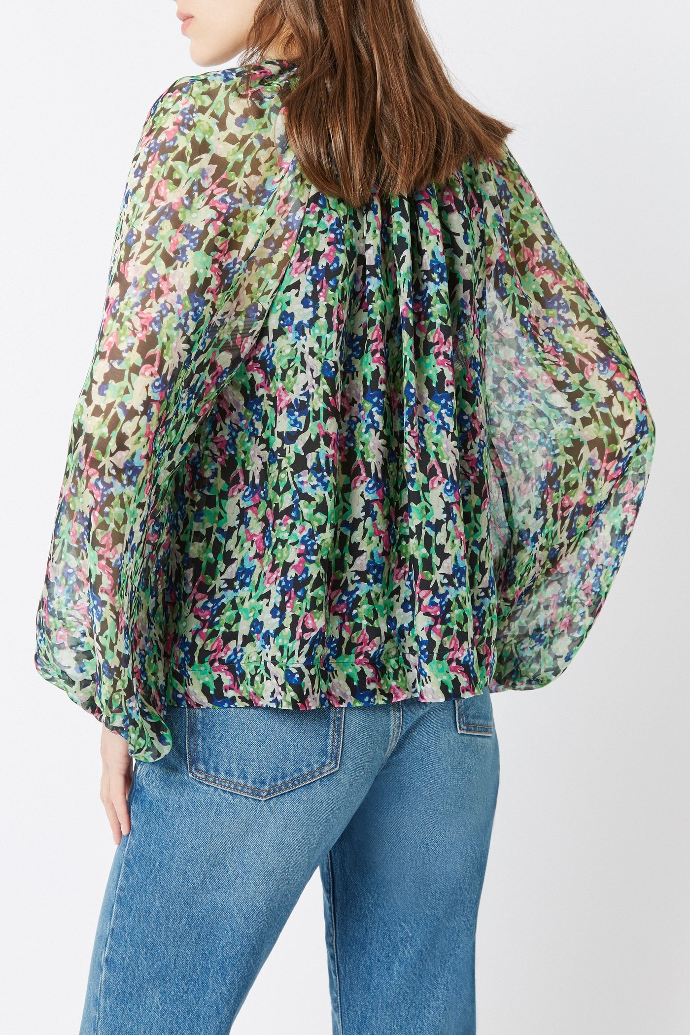 Blouse Twins Monaco en soie - Vert