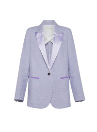 Veste smoking en lin - Lilac