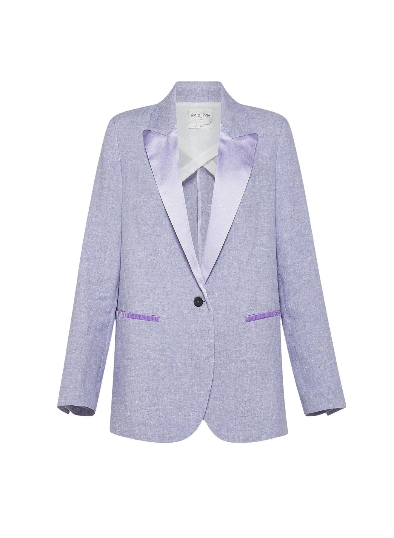 Veste smoking en lin - Lilac