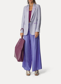 Veste smoking en lin - Lilac