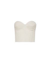 Bustier with sweetheart neckline - Ecru