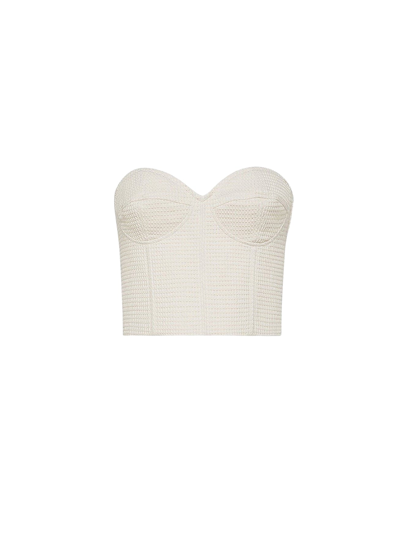 Bustier with sweetheart neckline - Ecru