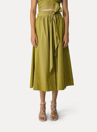 Belted waist skirt - Khaki