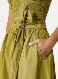 Belted waist skirt - Khaki
